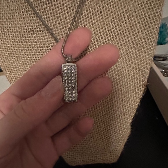 AUTHENTIC RARE SILVER DIOR OBLIQUE NECKLACE. - Picture 3 of 3